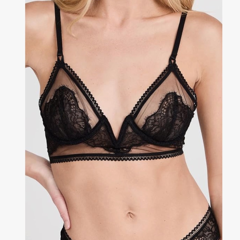 Thistle and Spire Sheer Black Lace Bra